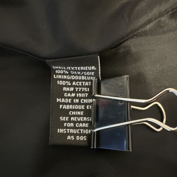 Vintage 90s y2k Betsey Johnson A-Line Dress Size 8 Black Red White Abstract Silk - Picture 8 of 8